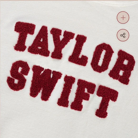 Red Era Taylor’s Version Taylor Swift Varsity Crewneck Knit Sweater